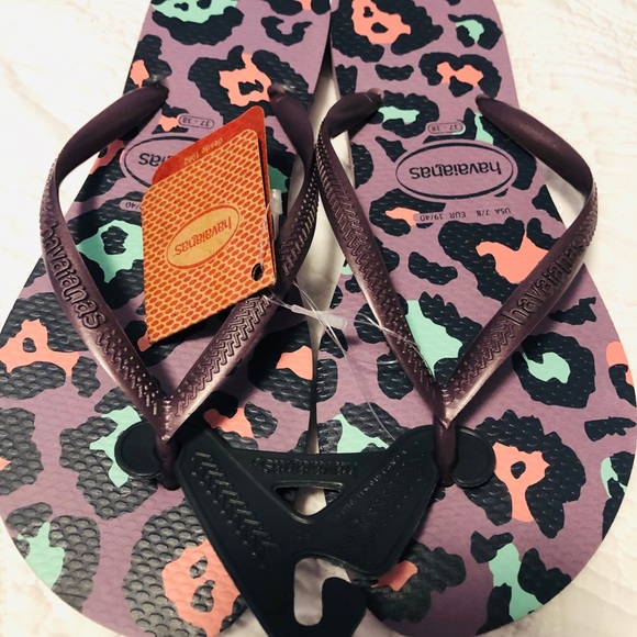 Havaianas Shoes - HAVAINAS - BRAND NEW!!! PLUM LEOPARD PATTERN